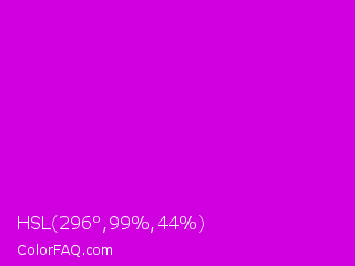 HSL 296°,99%,44% Color Image