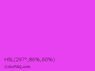 HSL 297°,86%,60% Color Image