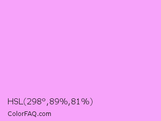 HSL 298°,89%,81% Color Image