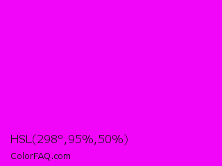 HSL 298°,95%,50% Color Image