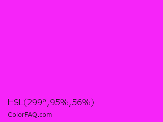 HSL 299°,95%,56% Color Image