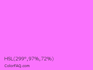 HSL 299°,97%,72% Color Image