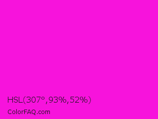 HSL 307°,93%,52% Color Image