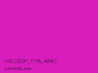 HSL 309°,77%,48% Color Image
