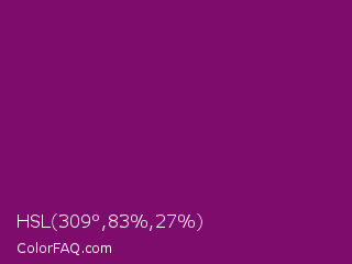 HSL 309°,83%,27% Color Image