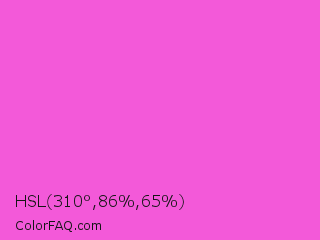 HSL 310°,86%,65% Color Image