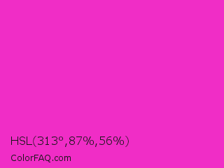 HSL 313°,87%,56% Color Image
