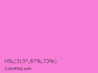 HSL 315°,87%,73% Color Image