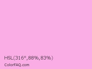 HSL 316°,88%,83% Color Image