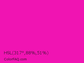 HSL 317°,88%,51% Color Image