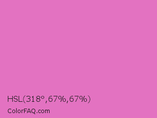 HSL 318°,67%,67% Color Image