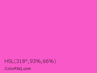 HSL 318°,93%,66% Color Image