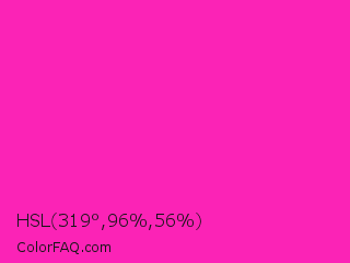 HSL 319°,96%,56% Color Image