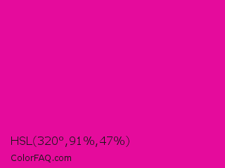 HSL 320°,91%,47% Color Image