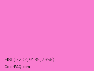 HSL 320°,91%,73% Color Image