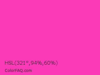 HSL 321°,94%,60% Color Image