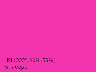 HSL 322°,90%,58% Color Image
