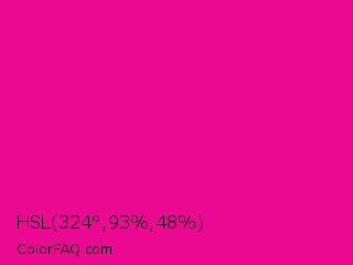 HSL 324°,93%,48% Color Image