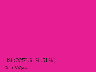 HSL 325°,81%,51% Color Image
