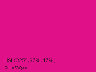 HSL 325°,87%,47% Color Image