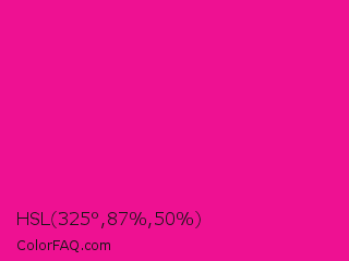HSL 325°,87%,50% Color Image