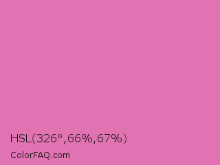 HSL 326°,66%,67% Color Image