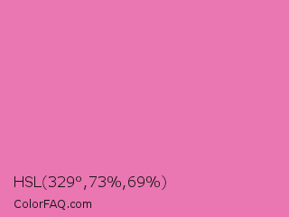 HSL 329°,73%,69% Color Image