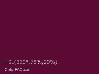 HSL 330°,78%,20% Color Image
