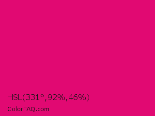 HSL 331°,92%,46% Color Image