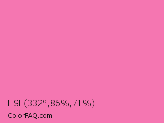 HSL 332°,86%,71% Color Image
