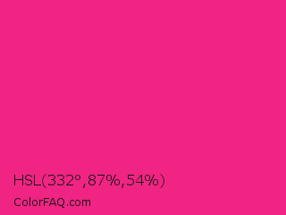 HSL 332°,87%,54% Color Image