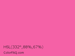 HSL 332°,88%,67% Color Image
