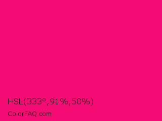 HSL 333°,91%,50% Color Image