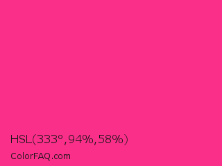HSL 333°,94%,58% Color Image