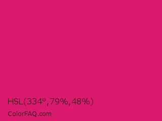 HSL 334°,79%,48% Color Image