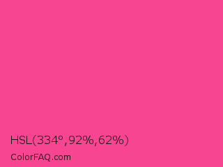 HSL 334°,92%,62% Color Image