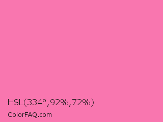 HSL 334°,92%,72% Color Image