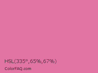 HSL 335°,65%,67% Color Image