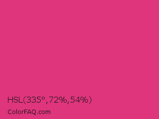 HSL 335°,72%,54% Color Image