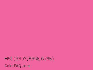 HSL 335°,83%,67% Color Image