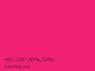 HSL 336°,89%,54% Color Image