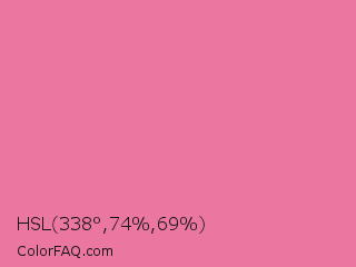 HSL 338°,74%,69% Color Image