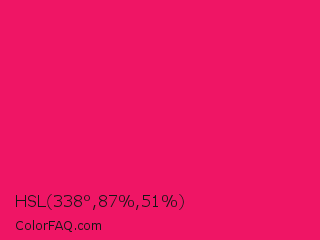 HSL 338°,87%,51% Color Image