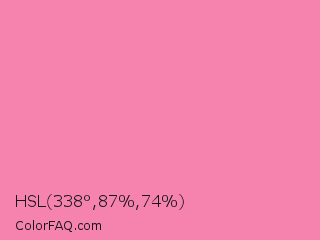 HSL 338°,87%,74% Color Image