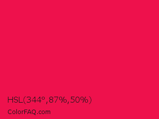HSL 344°,87%,50% Color Image