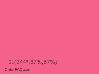 HSL 344°,87%,67% Color Image