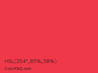 HSL 354°,85%,58% Color Image