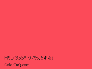 HSL 355°,97%,64% Color Image