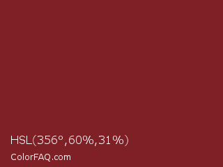 HSL 356°,60%,31% Color Image
