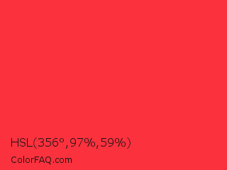 HSL 356°,97%,59% Color Image